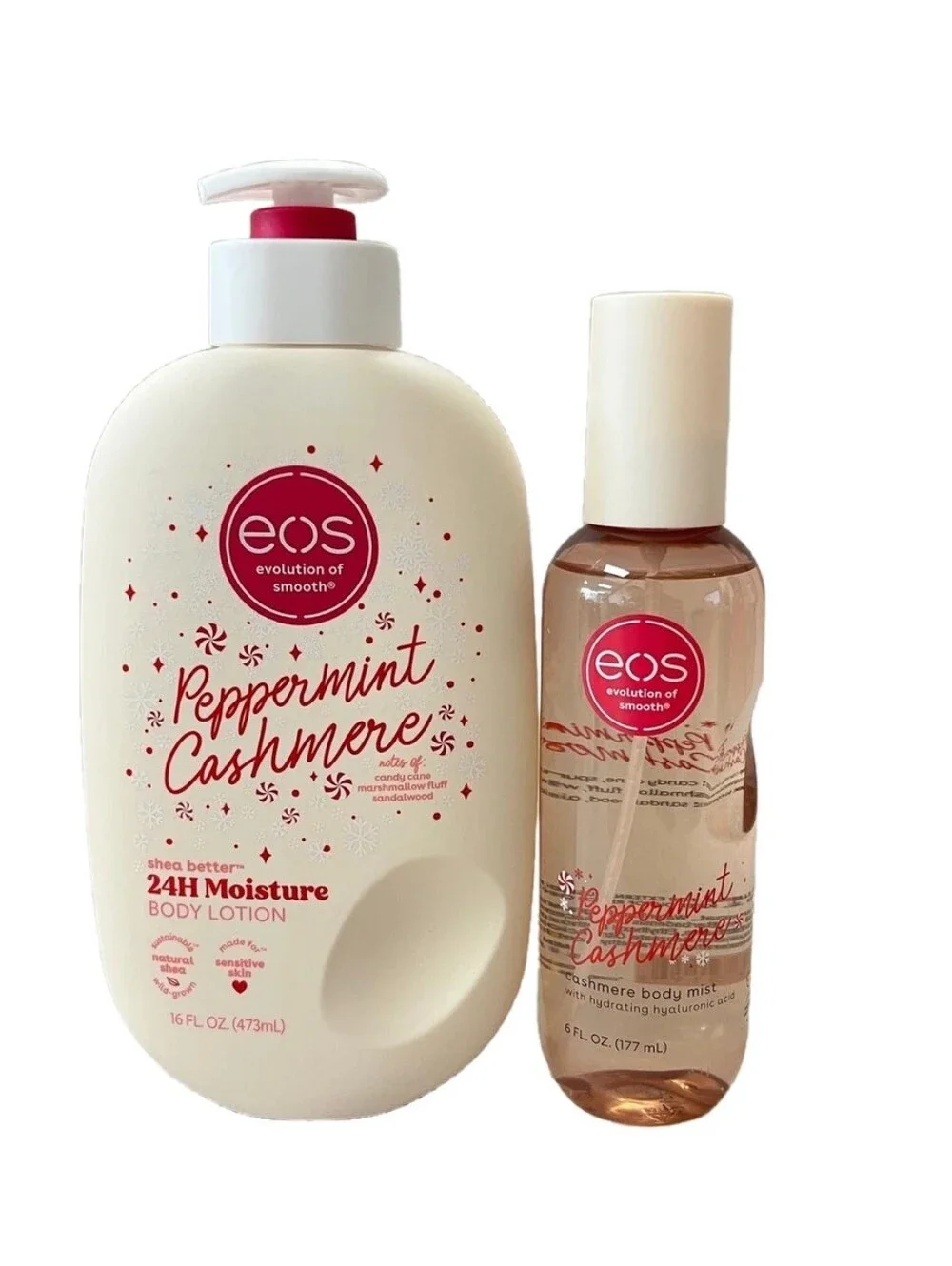 eos Pumpkin Chai & Peppermint Cashmere Body Lotions and Oil - Orange, Cream